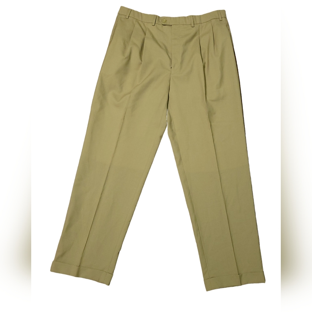 Lauren Ralph Lauren Pants Mens W38XL32 Total Comfort 100% Wool Light Brown